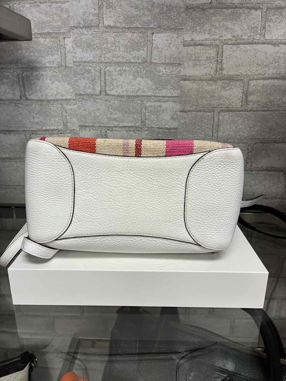 Kate Spade Canvas and  White Leather Leila BackPack