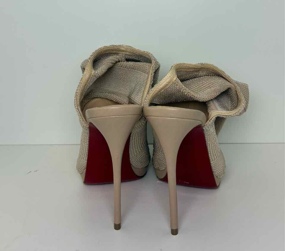 CL Size 36.3 Beige Sock Style Heels