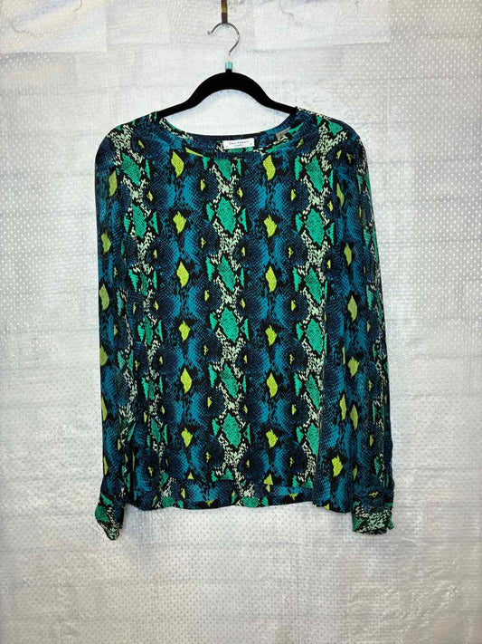Equipment Blue with teal and green Print  Size S