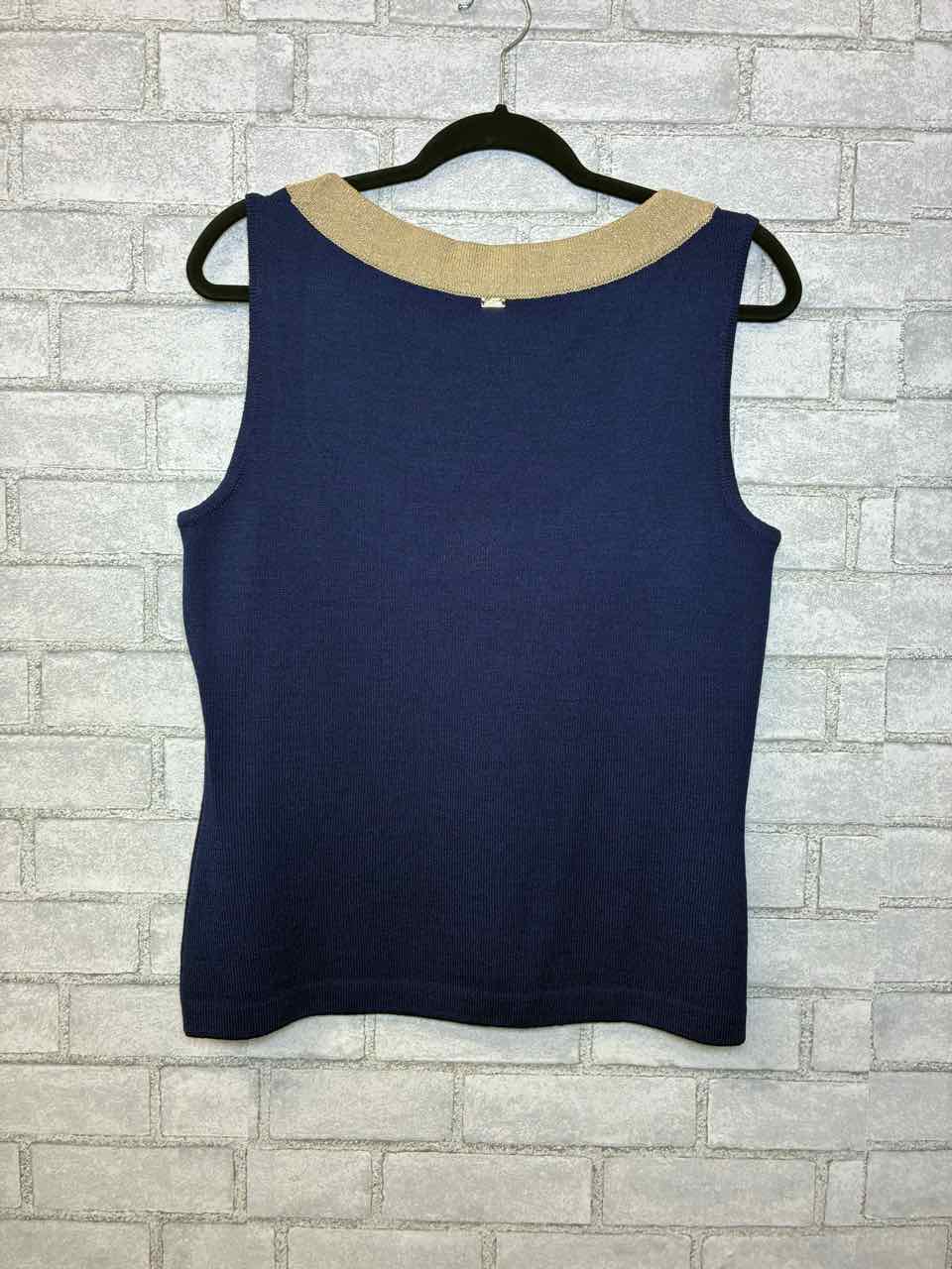 St John Navy Knit Tank Size Med