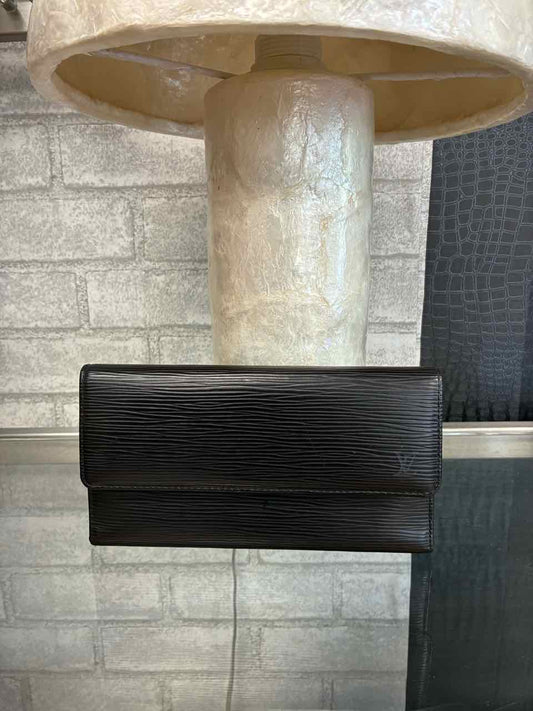 Louis Vuitton Black Epi Porte Tresor International Leather Wallet