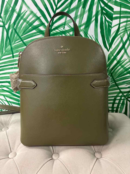 Kate Spade Leather Seaweed Green Medium Dome Backpack