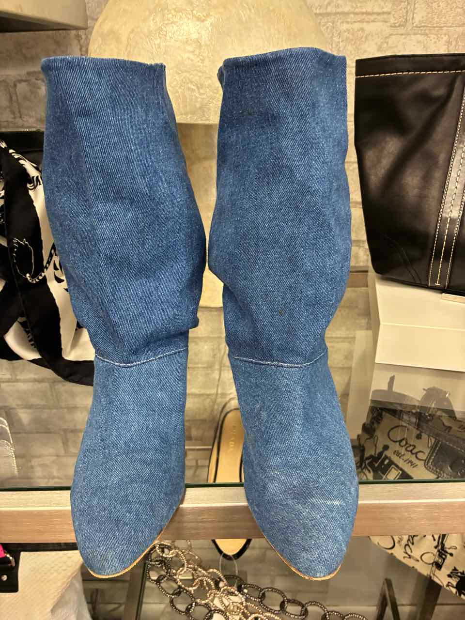 Vintage ELiot Denim with White Lace Boots Size 8