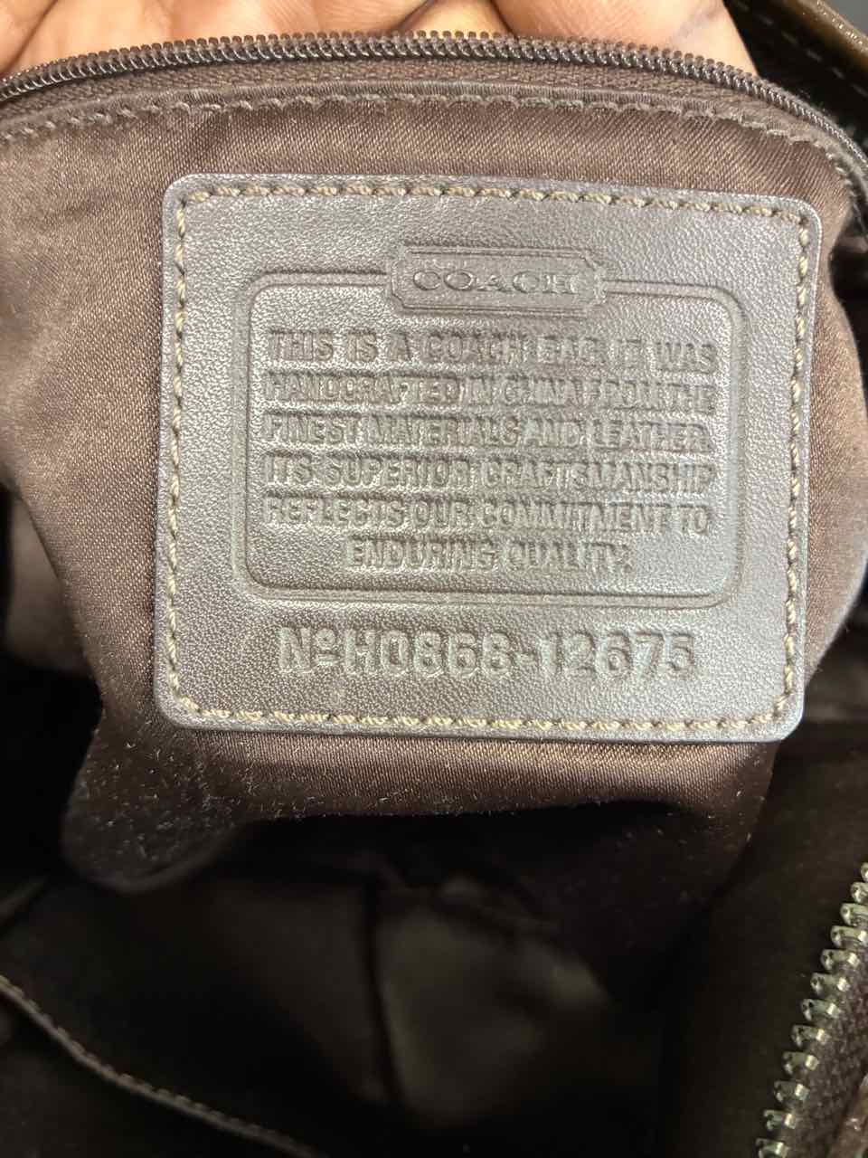 Coach Brown Monogram Canvas Hobo Purse