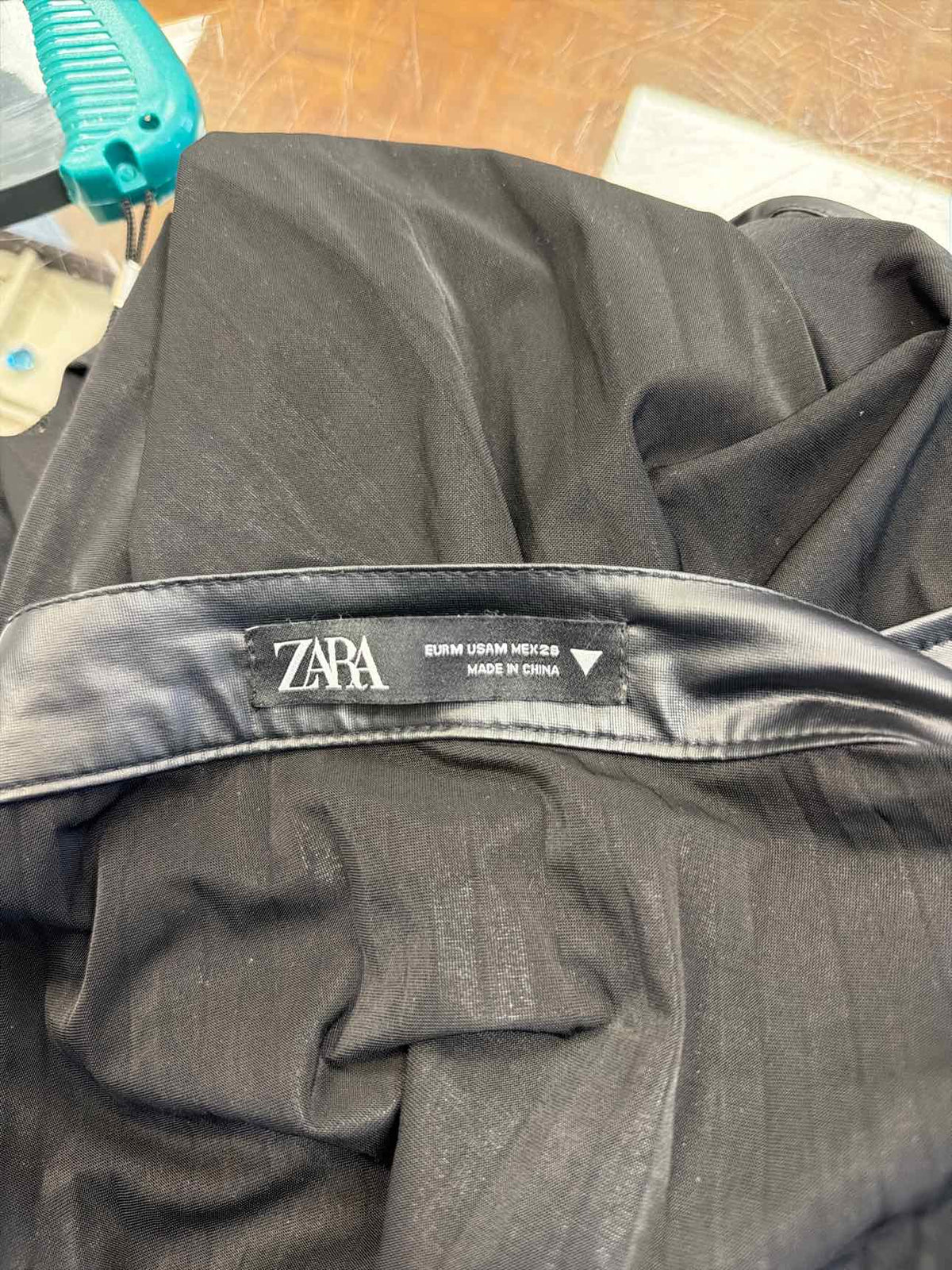 Zara black pleaded maxi skirt