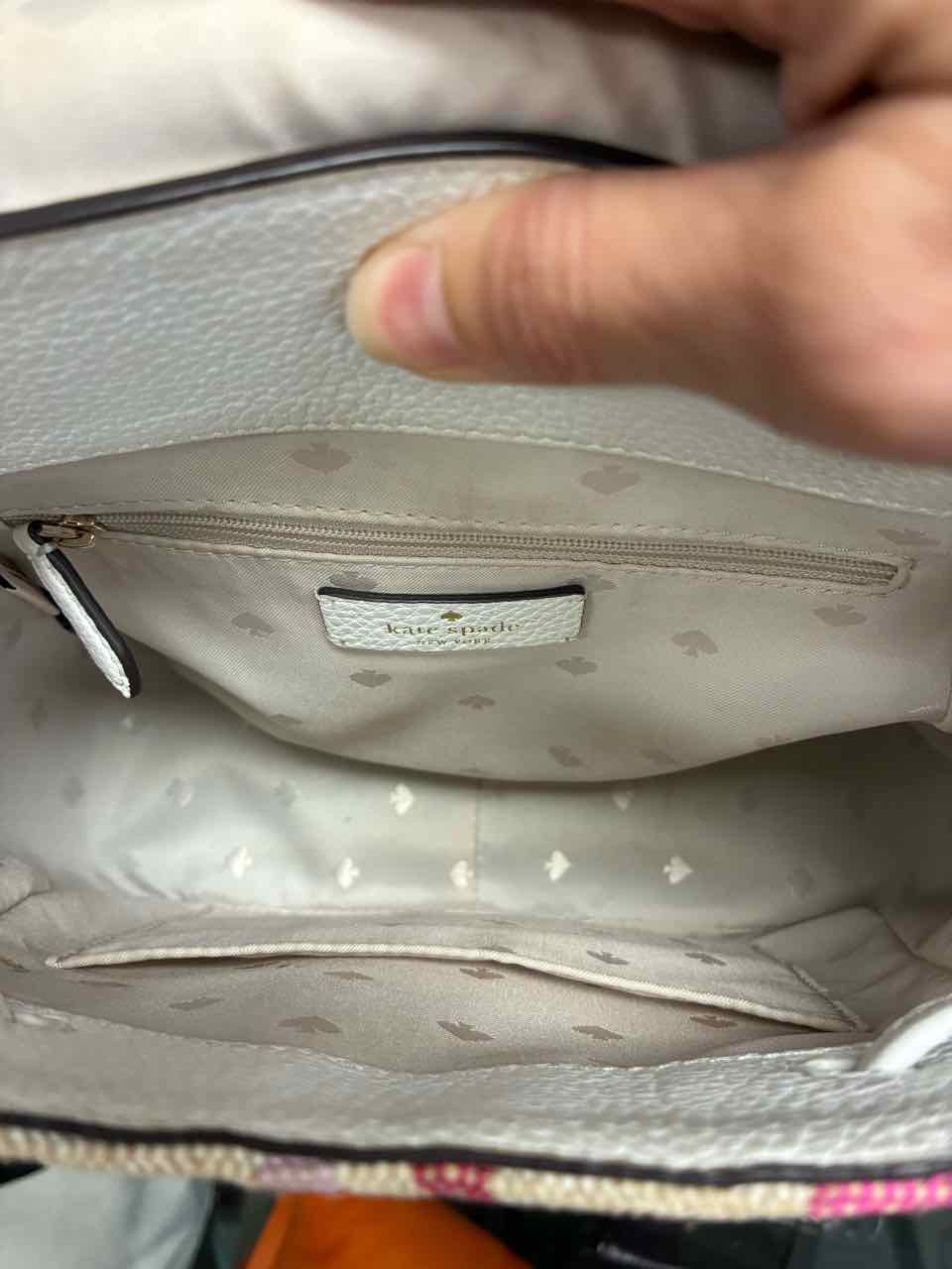 Kate Spade Canvas and  White Leather Leila BackPack