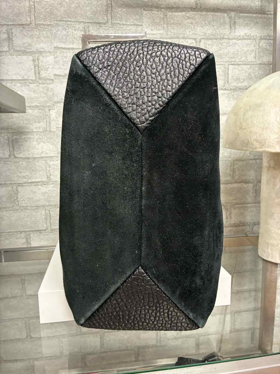 BURBERRY Callaghan Tote in black suede and leather