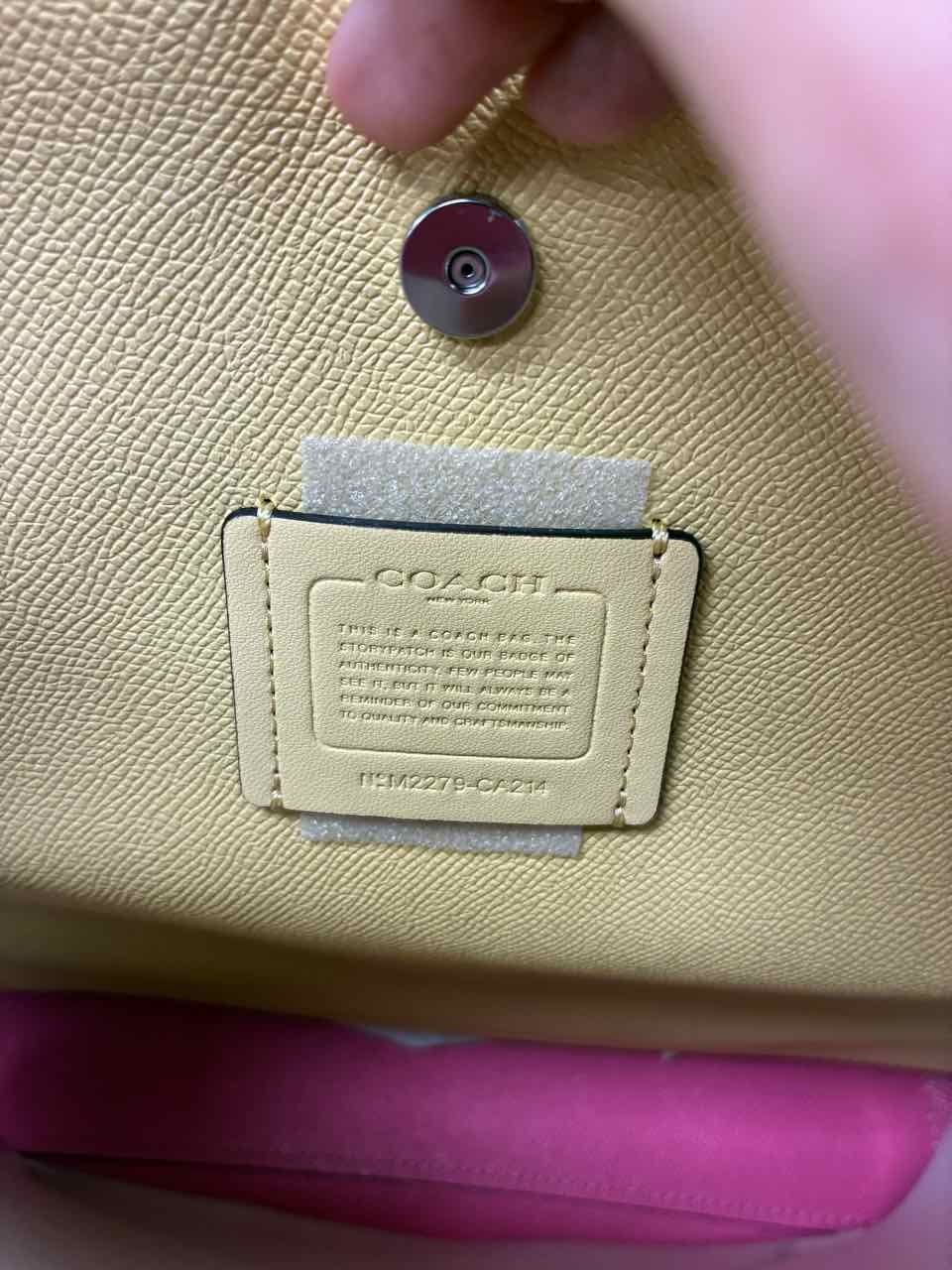 Coach Pistachio/green Mollie Bucket Bag 22 in double face leather.