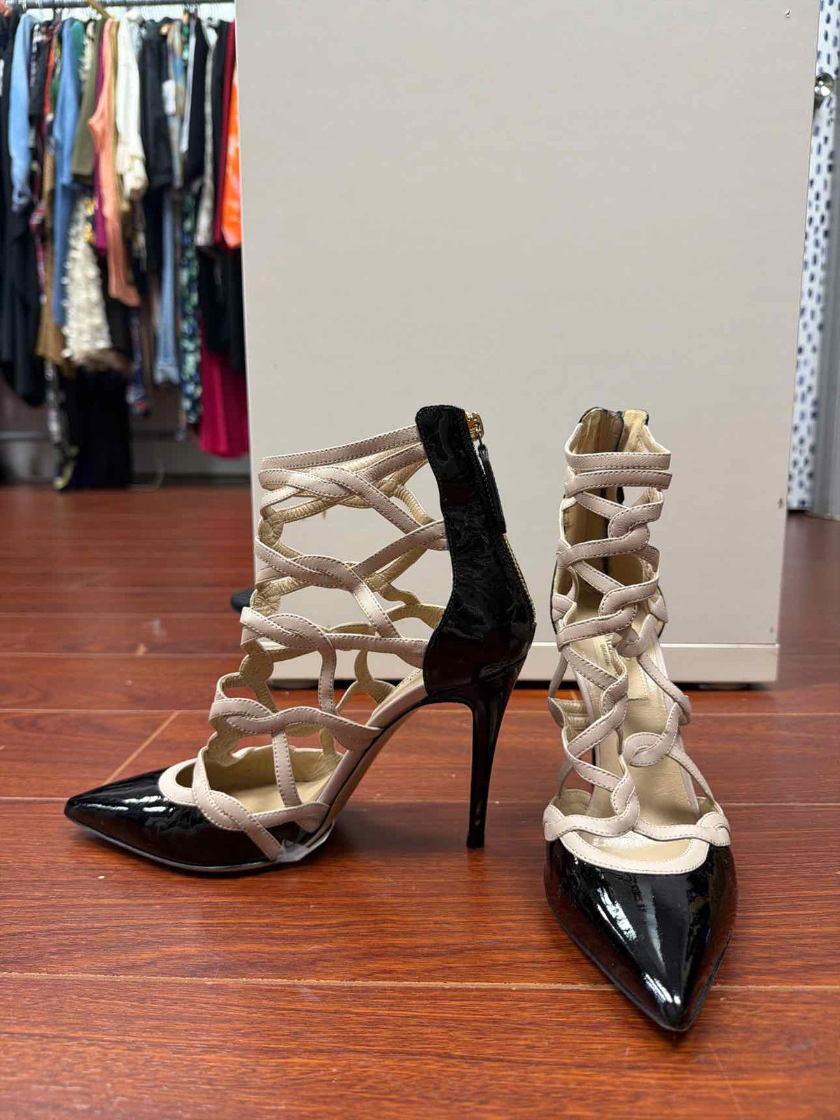 Valentino black and nude heels