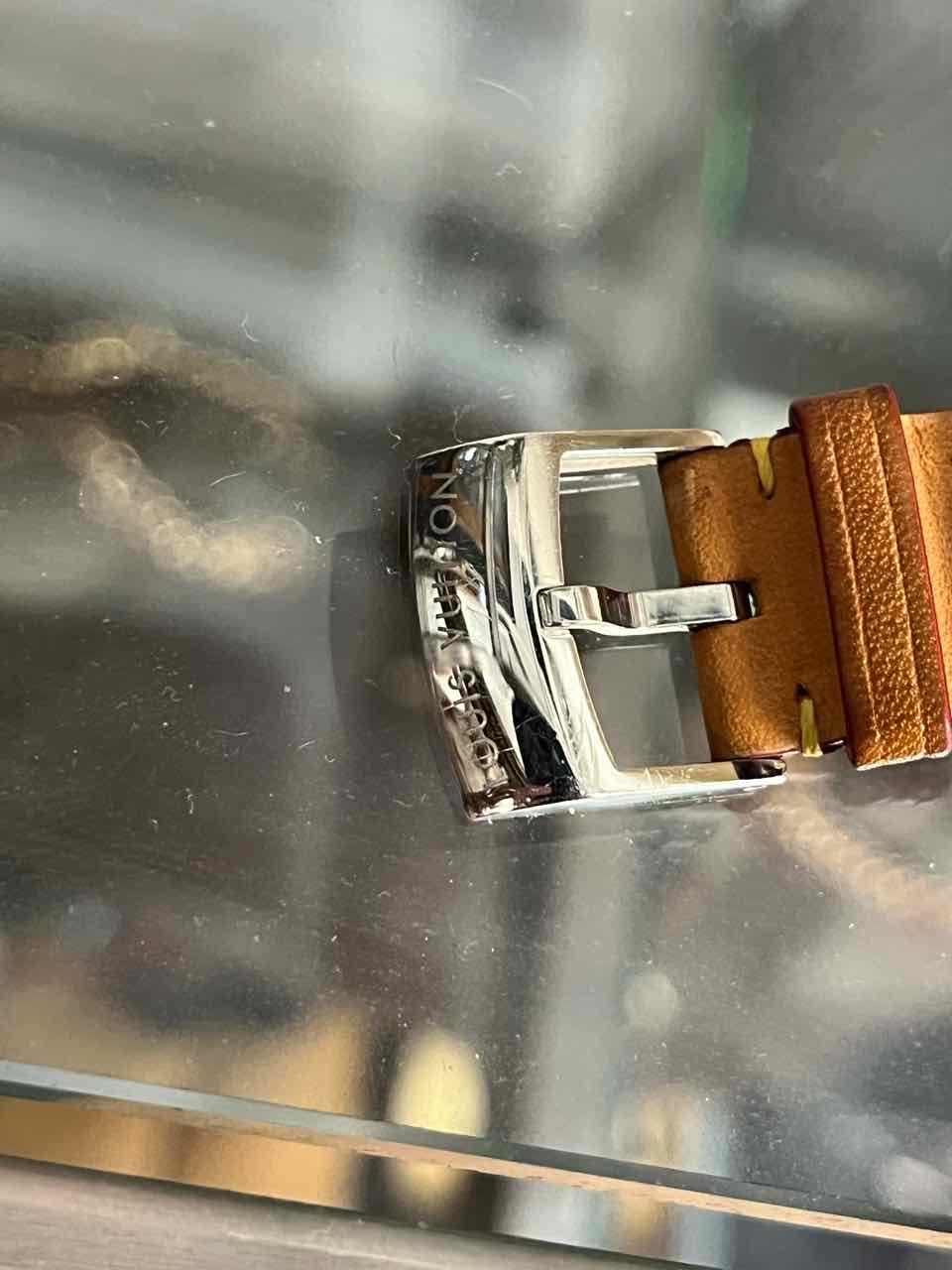 Louis Vuitton Leather/ Stainless Steel  Band Watch