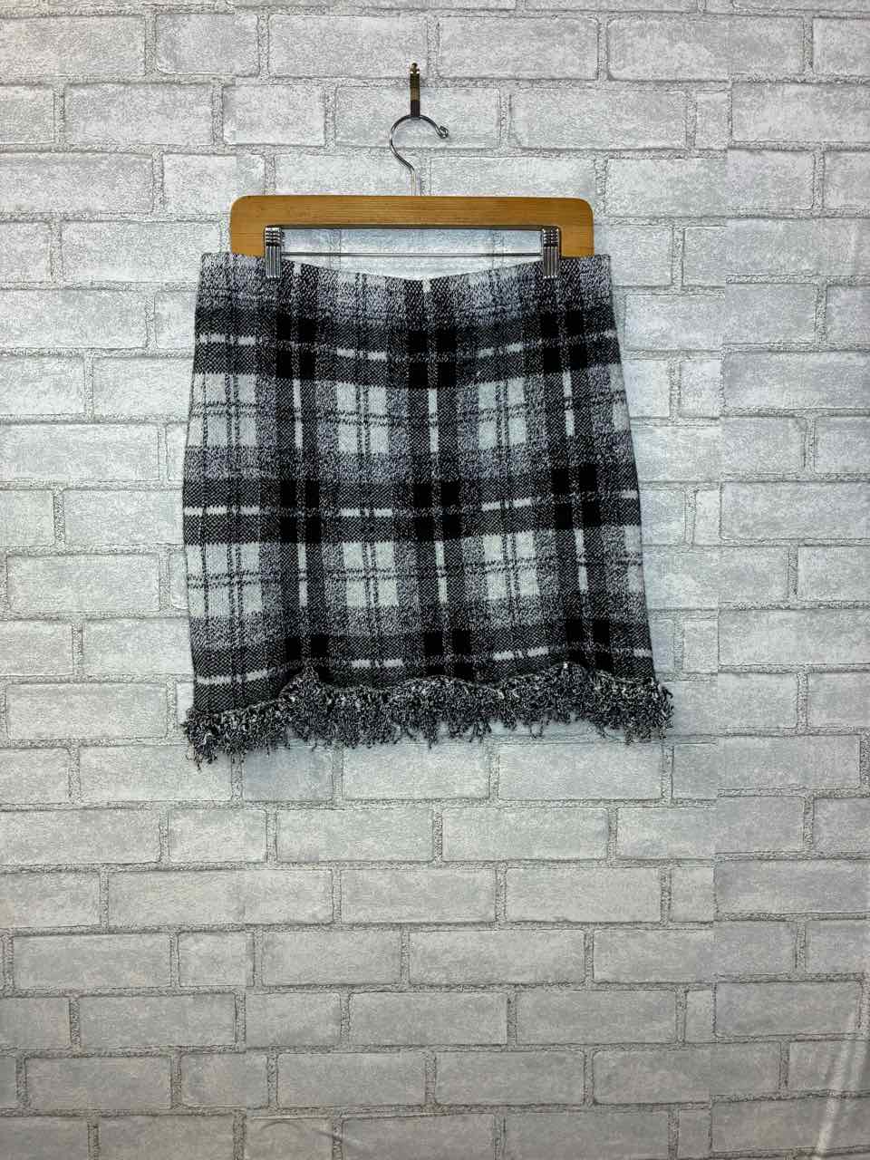 St John Blue Plaid Skirt Size 14