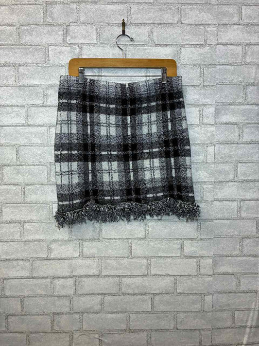 St John Blue Plaid Skirt Size 14
