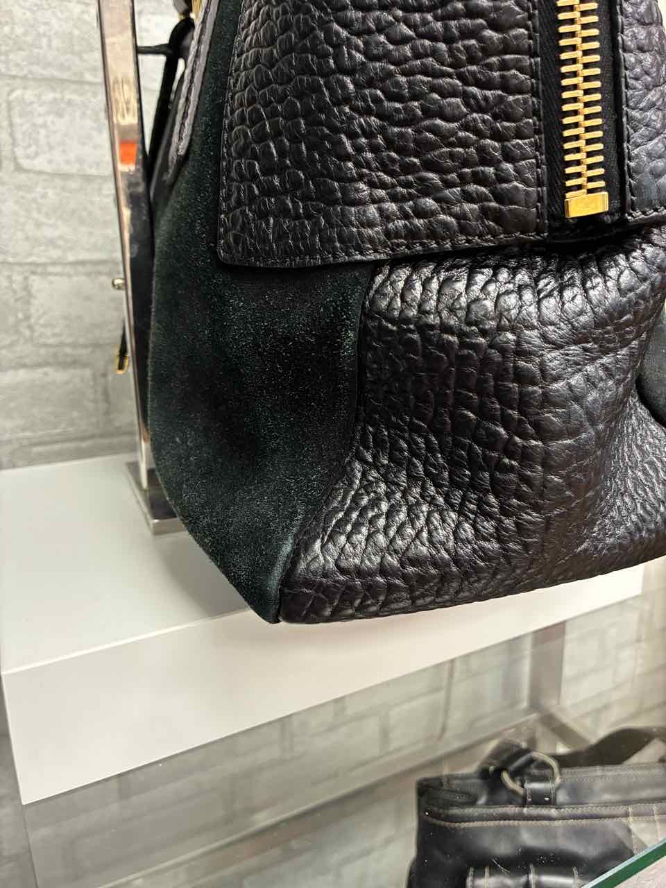 BURBERRY Callaghan Tote in black suede and leather