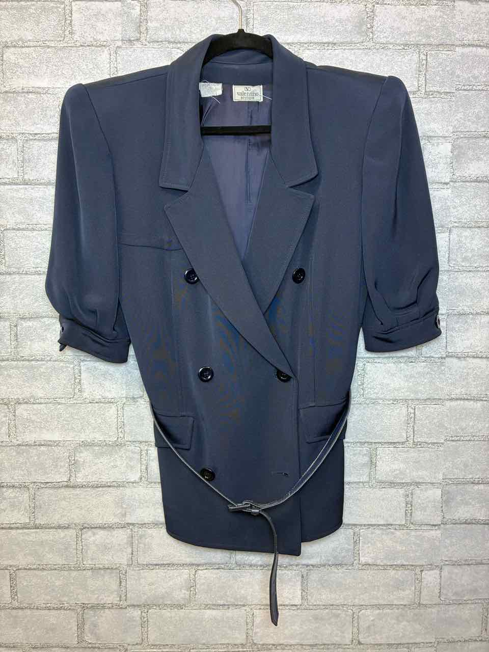 Vintage Valentino Navy Jacket Blouse size 6