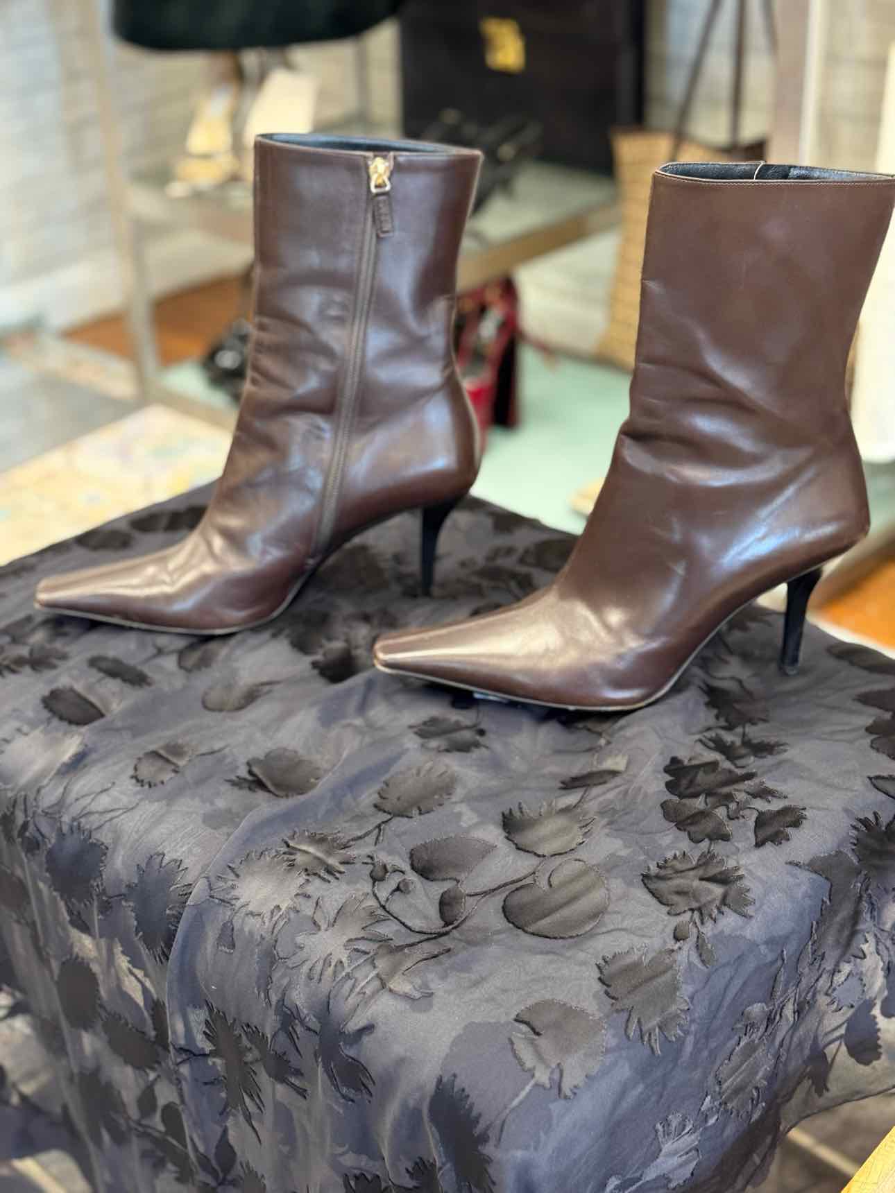 Gucci Leather Brown Boots Size 9