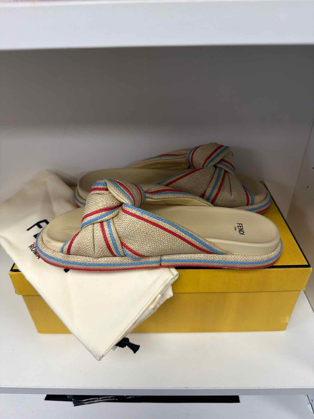 Fendi tan sandals