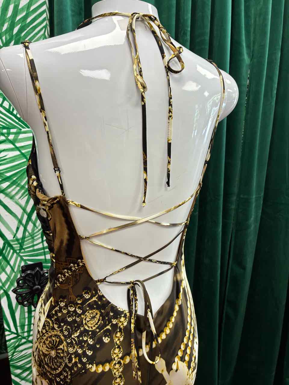 Size 10 Mary L. Couture Multi-Color Dress