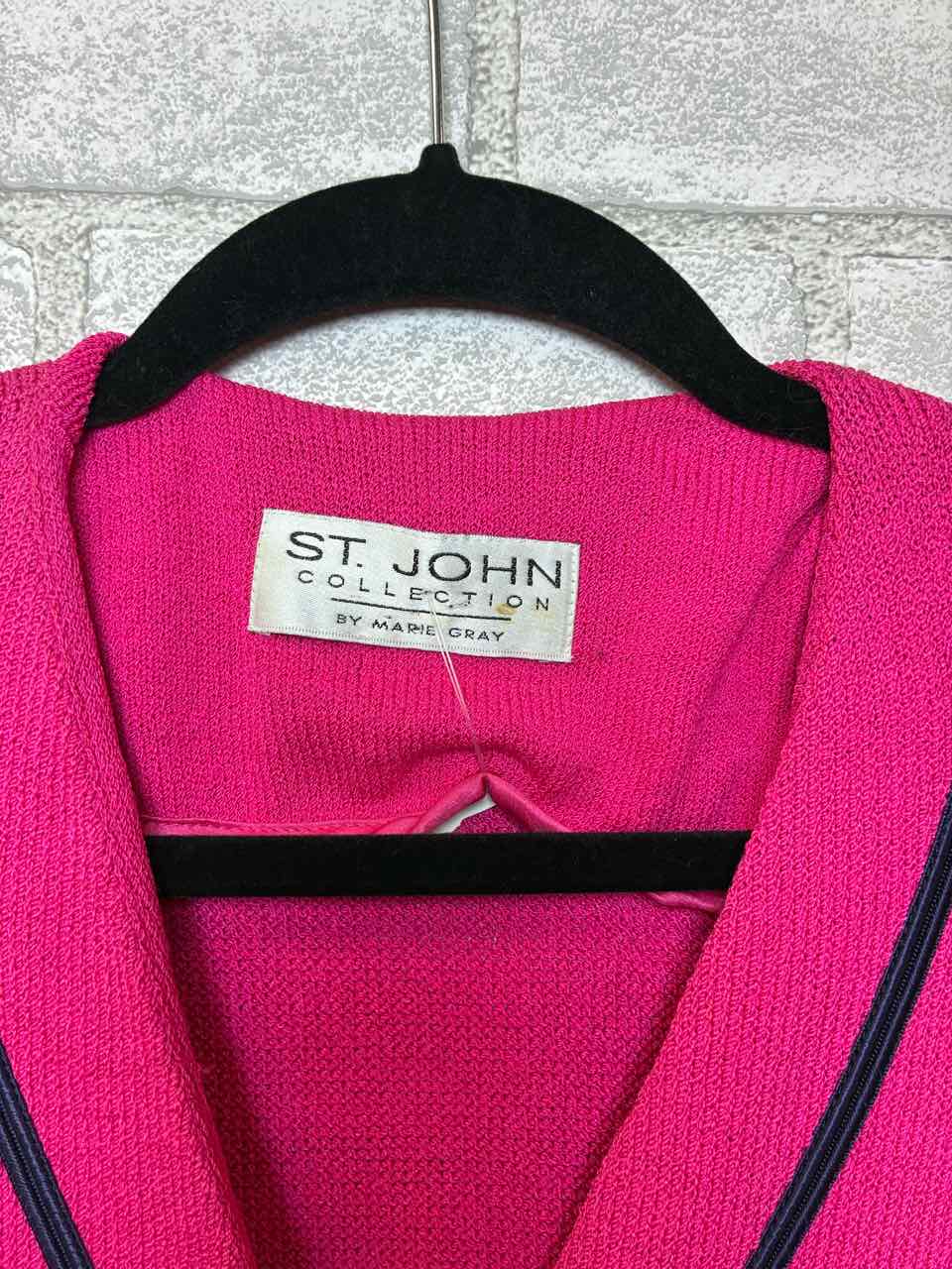 St John Knit Pink Sweater Blouse Size 4