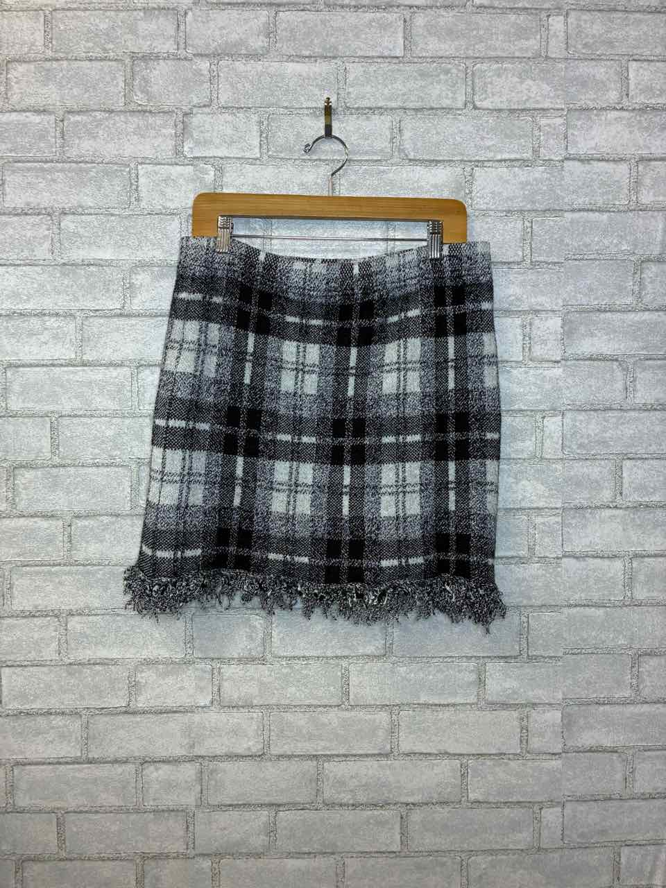 St John Blue Plaid Skirt Size 14