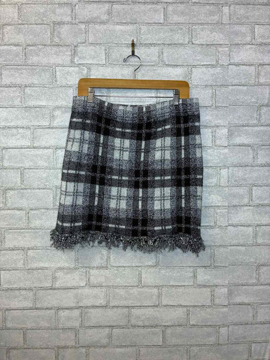 St John Blue Plaid Skirt Size 14
