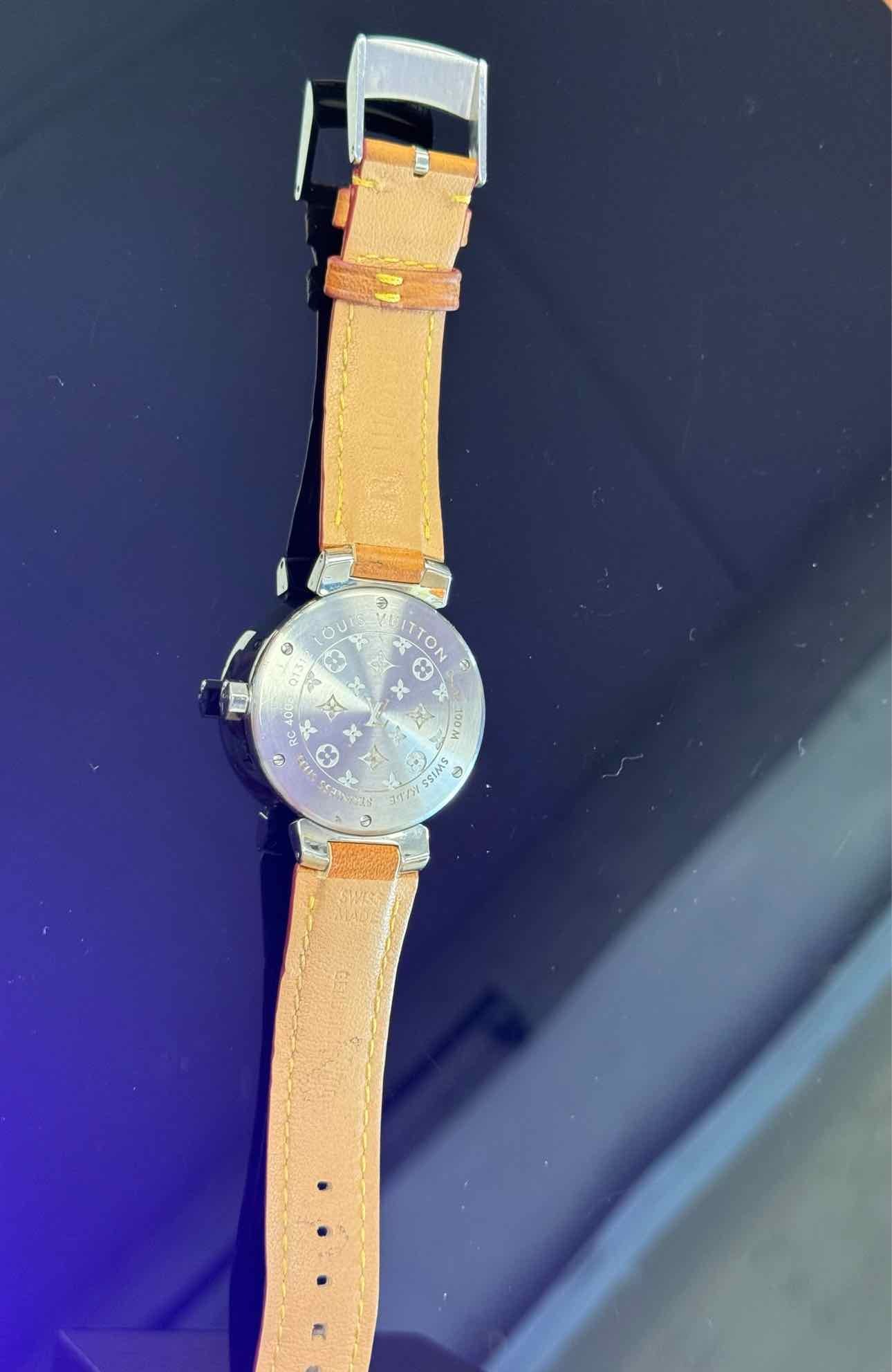 Louis Vuitton Leather/ Stainless Steel  Band Watch