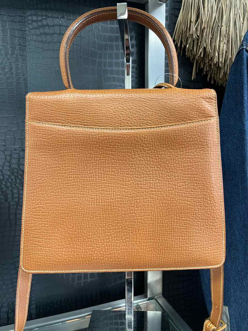 Loewe Barcelona Tan Textured Top Handle Structured Bag, Box, Dust Bag