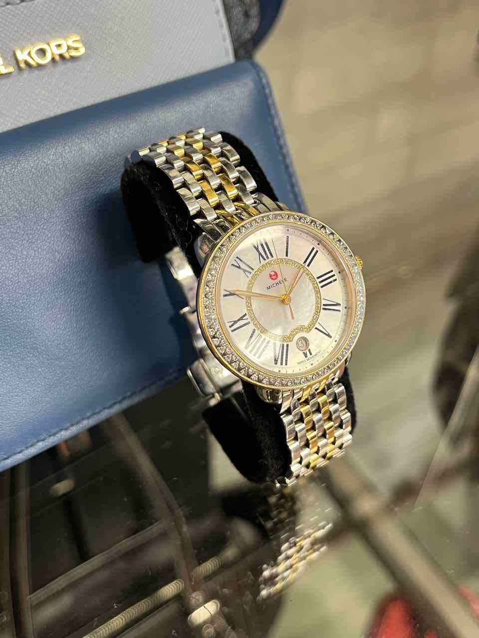 Michele Serien Mid 2 tone Diamond Bezel  Wristwatch