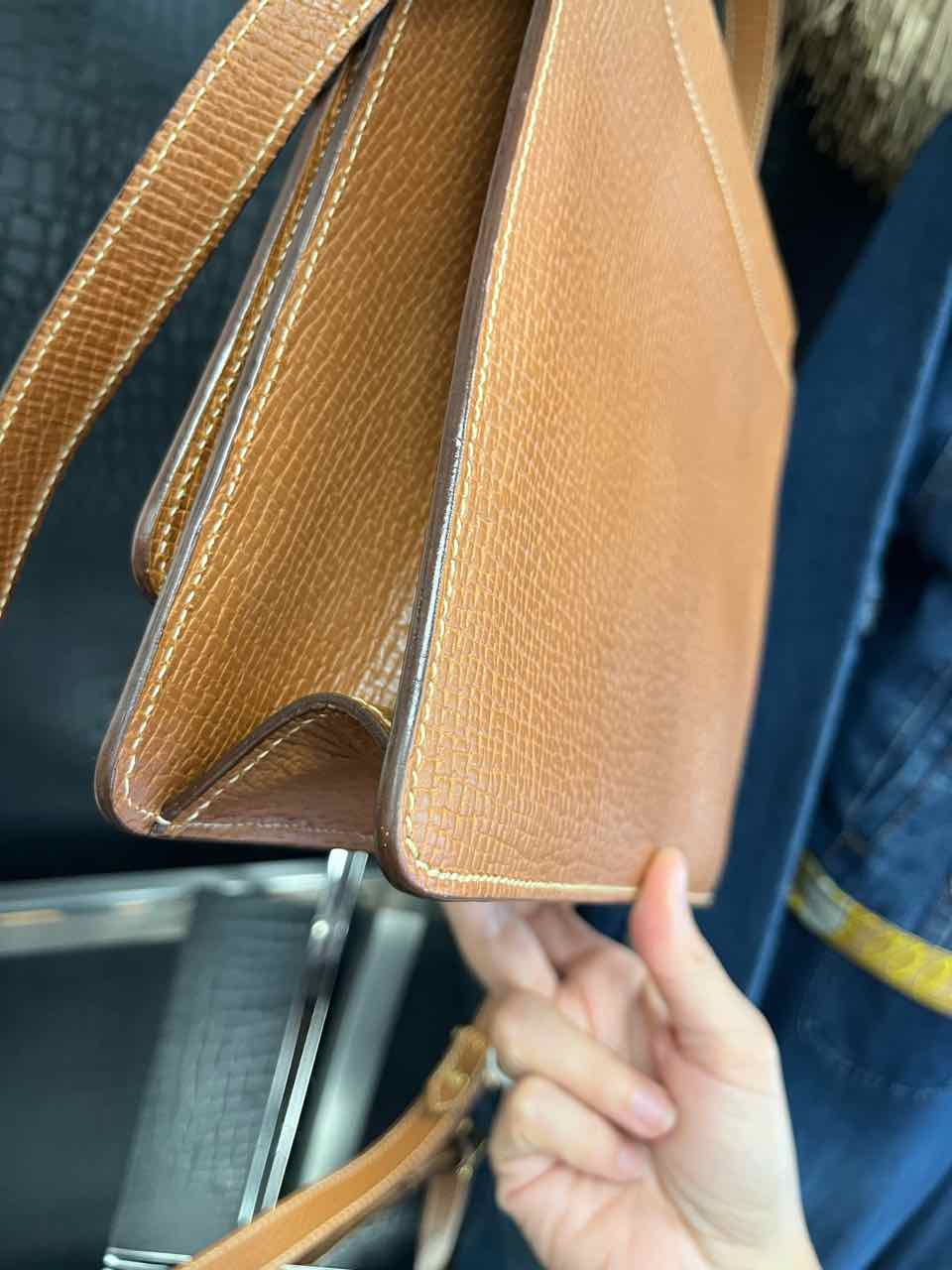 Loewe Barcelona Tan Textured Top Handle Structured Bag, Box, Dust Bag