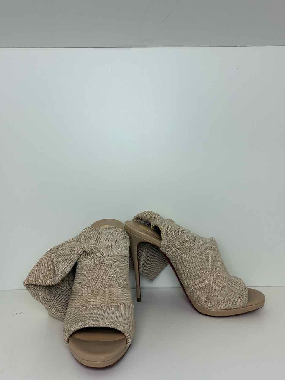 CL Size 36.3 Beige Sock Style Heels