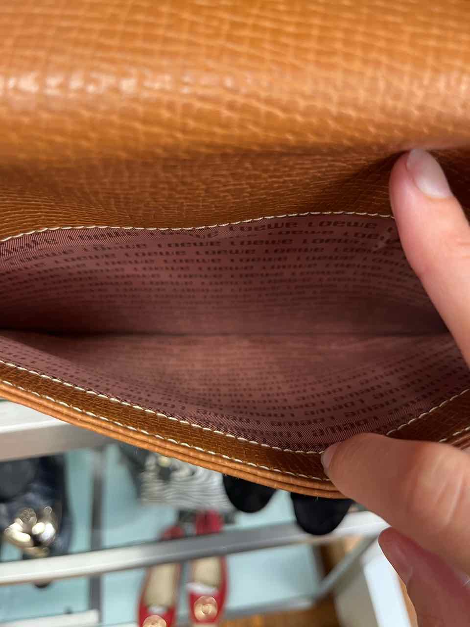 Loewe Barcelona Tan Textured Top Handle Structured Bag, Box, Dust Bag