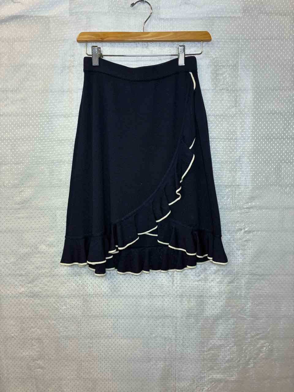 St John Navy With White Trim Skirt Size 0
