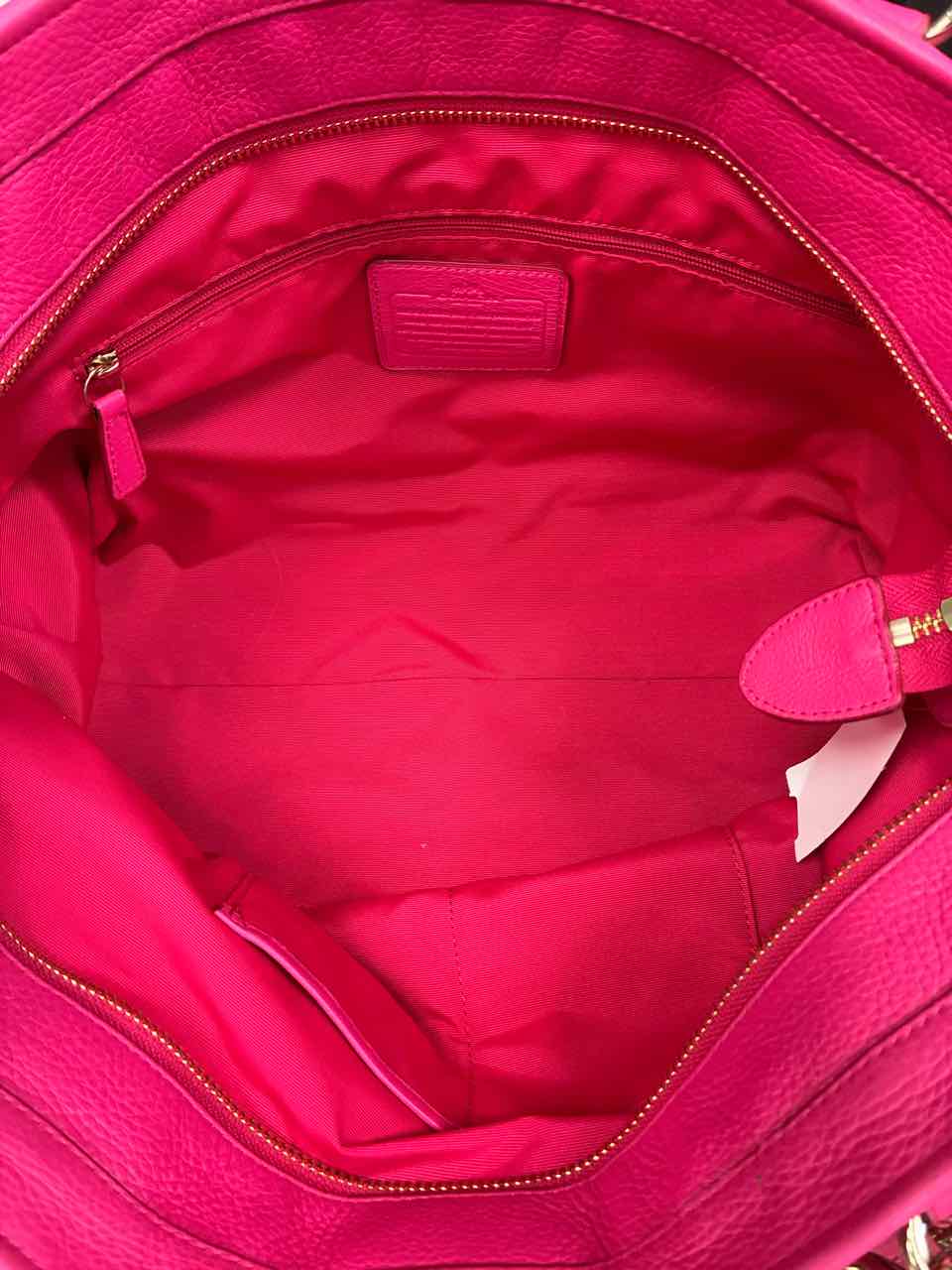 Coach Ellis tote in hot pink pebbled leather
