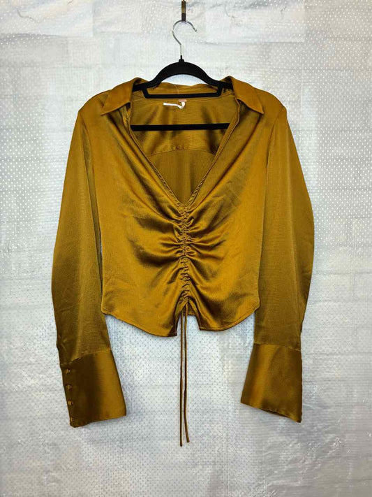 Free People Bronze Blouse Size Large