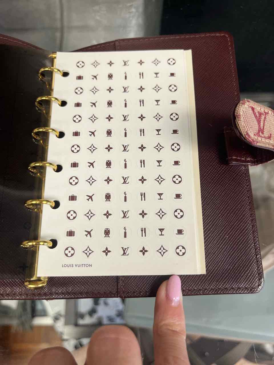 Louis Vuitton Mini Lin PM Red Agenda / Passport Holder