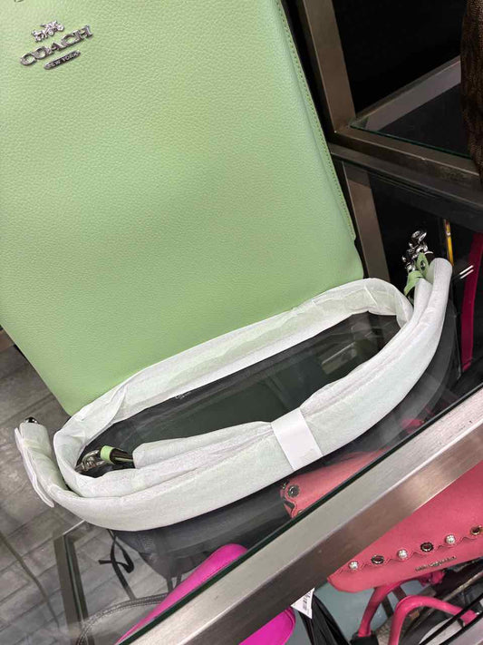 Coach Pistachio/green Mollie Bucket Bag 22 in double face leather.