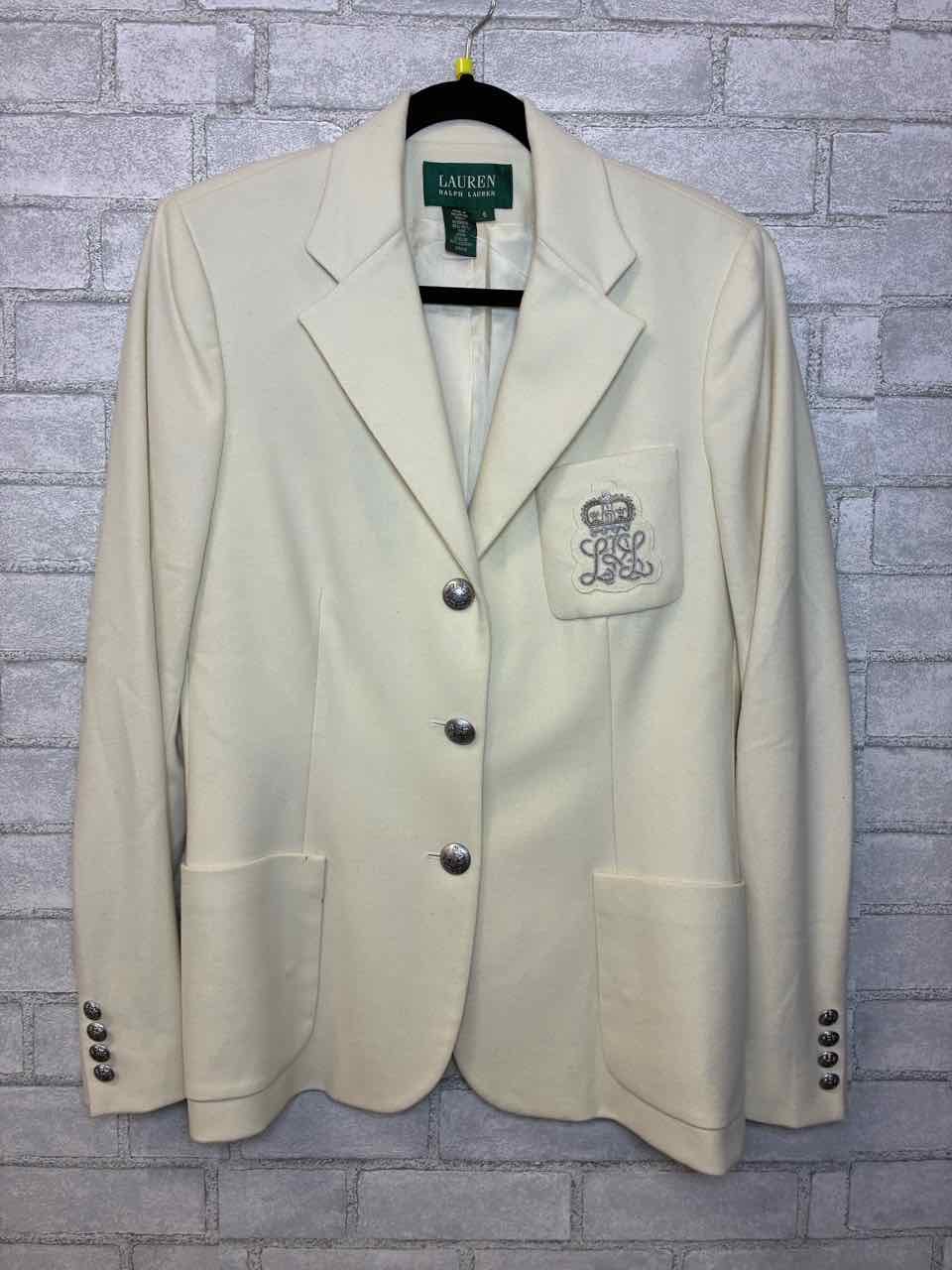 Lauren by Ralph Lauren Size 6 Cream Blazer