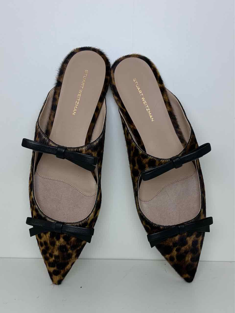 Stuart Weitzman Leopard Print Shoe Size 9 Mules