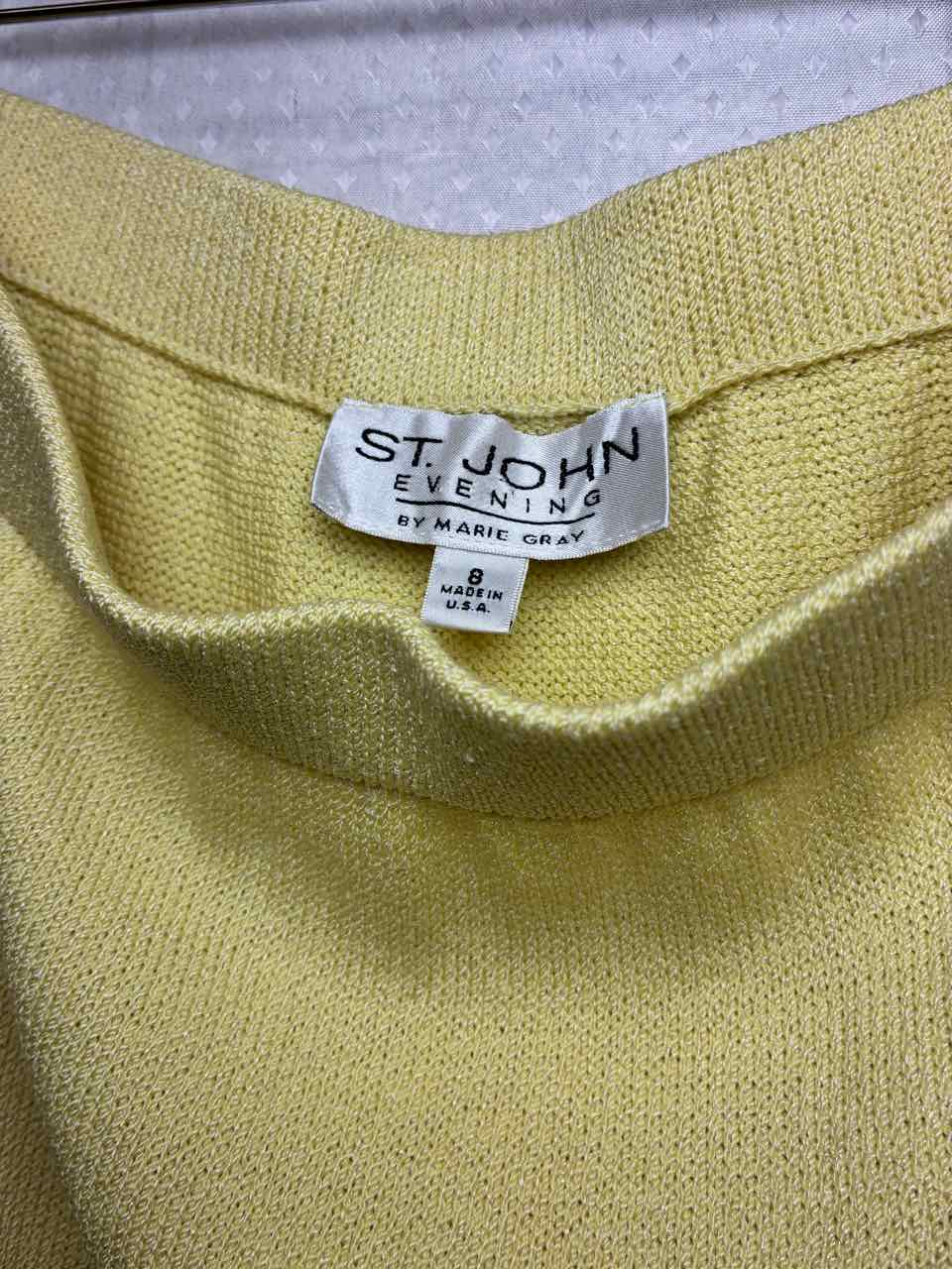 St John Knit Yellow Skirt Size 8
