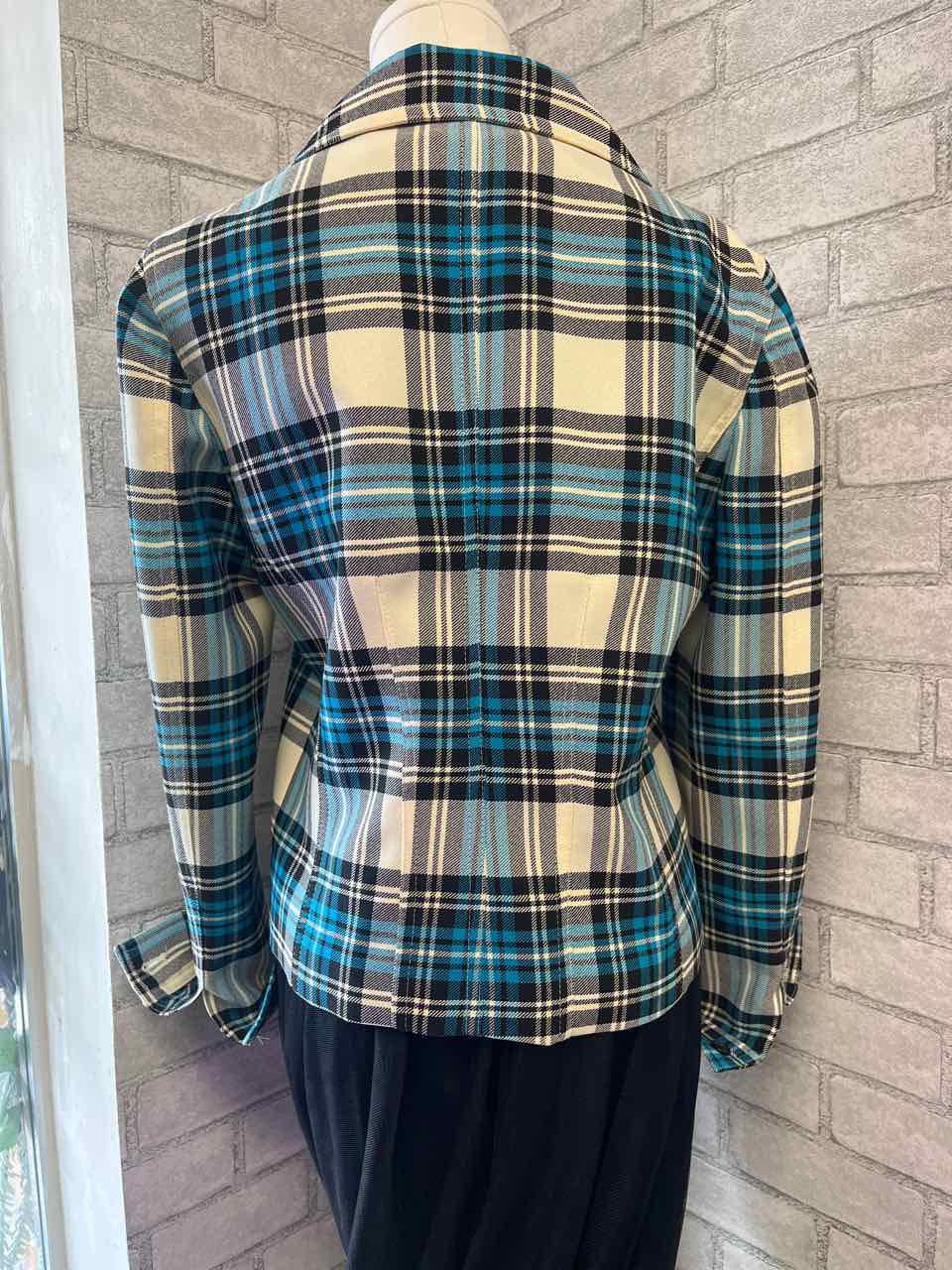 Size 4 Randy Kemper Blue Print Blazer